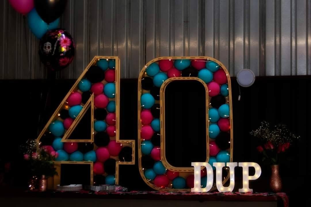 40th marquee letters
