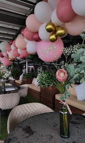 Pink balloon garland