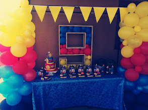 Primary colour dessert table